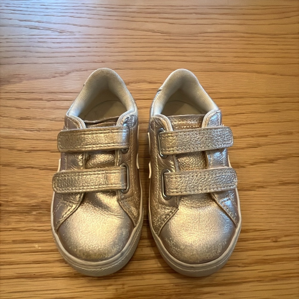 Veja Gold Sneakers with Velcro Straps